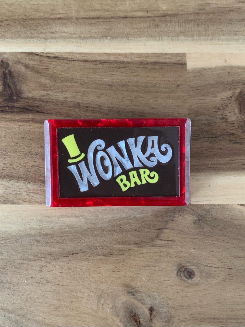 Erstwilder Original Wonka Bar Brooch chocolate Pin NWOT